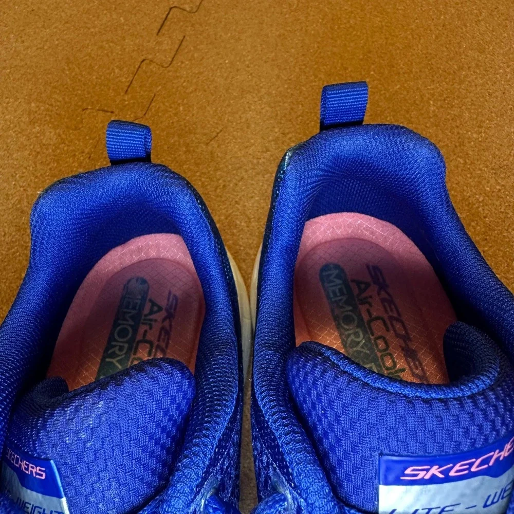 Skechers Lite-Weight Sneakers Women 8 Blue 12783 Air-Cooled Memory Foam Athletic